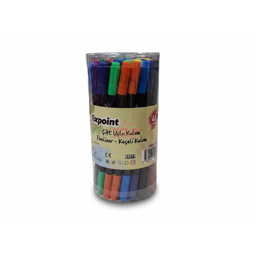 Fixpoint P-9240 Çift Uçlu Keçeli Kalem - Fineliner