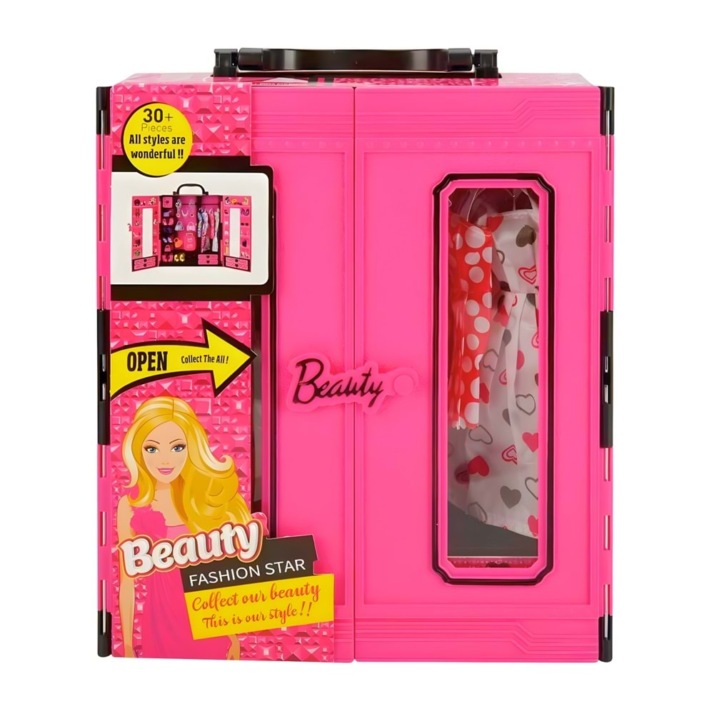 Beauty Gardırop 3010 – 30+ Aksesuarlı Oyuncak Moda Gardırobu