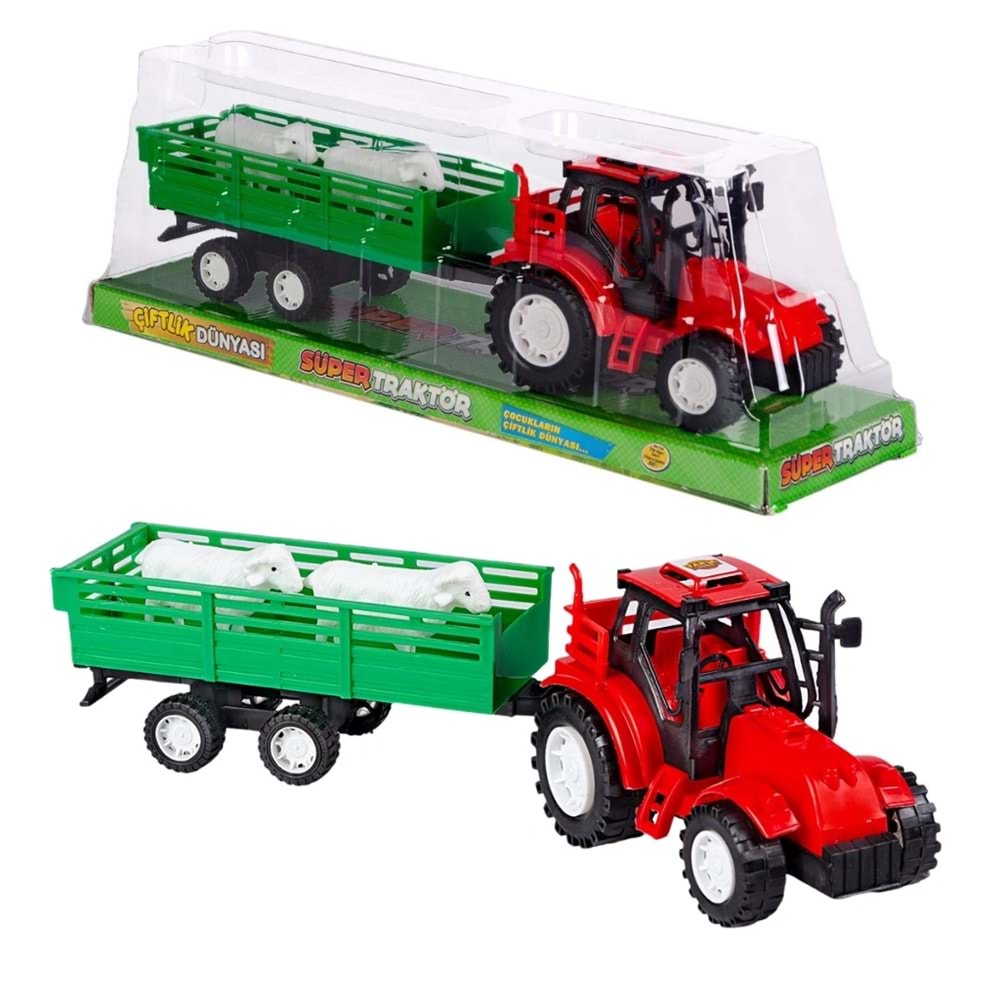 Kayyum Çiftlik Dünyası Hayvan Taşıyıcı Traktör Seti