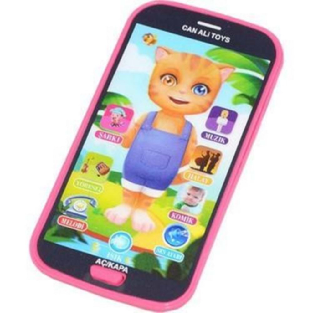 CAN ALİ TOYS Konuşan Kedili Oyuncak Telefon - Şarkılı, Müzikli Eğitici Akıllı Telefon