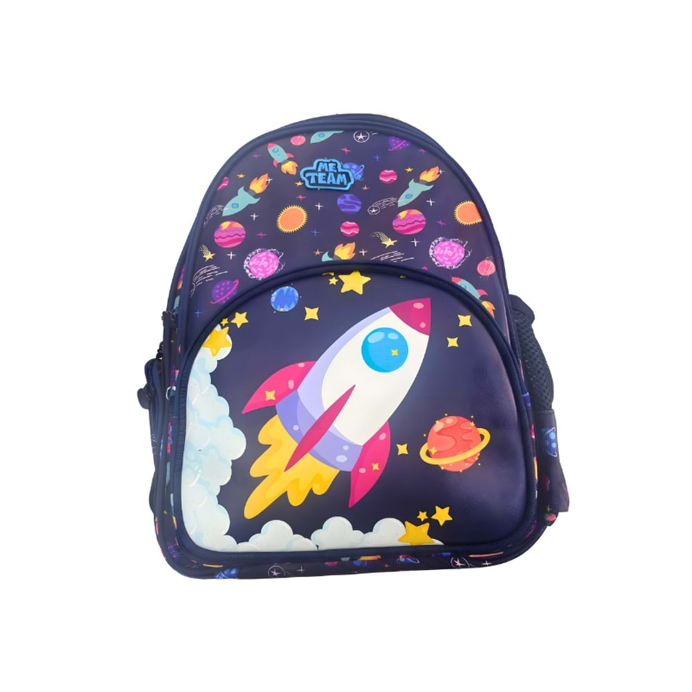 Me Team Space Okul Çantası – Roket Tasarımlı Orta Boy Sırt Çantası