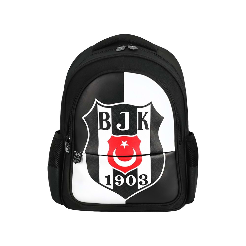 Beşiktaş Lisanslı Büyük BJK 1903 Logo Desenli Suni Deri Sırt Çantası