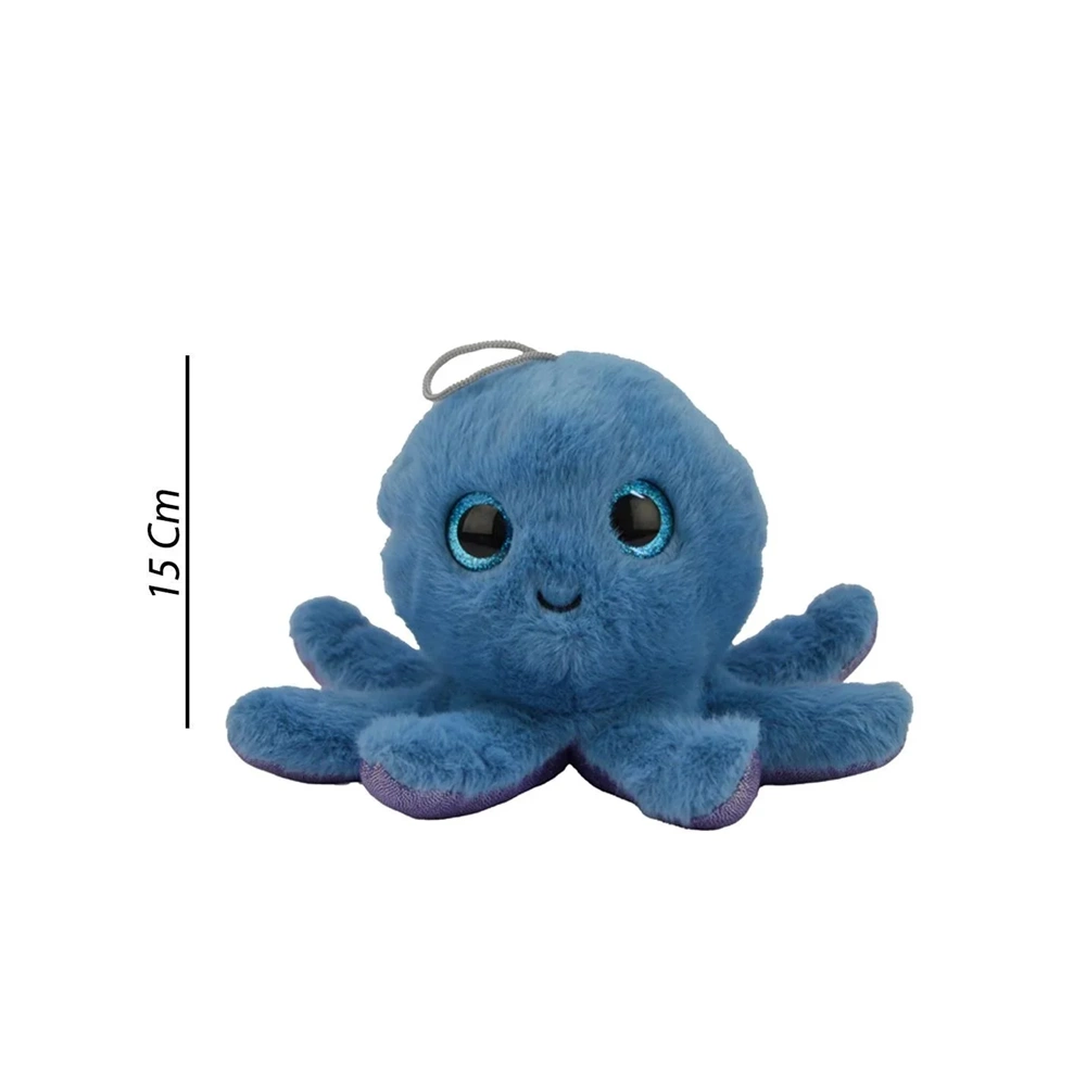 Halley 15 Cm Güzel Gözlü Ahtapot Peluş Oyuncak Anahtarlıklı Sevimli Ahtapot 62403