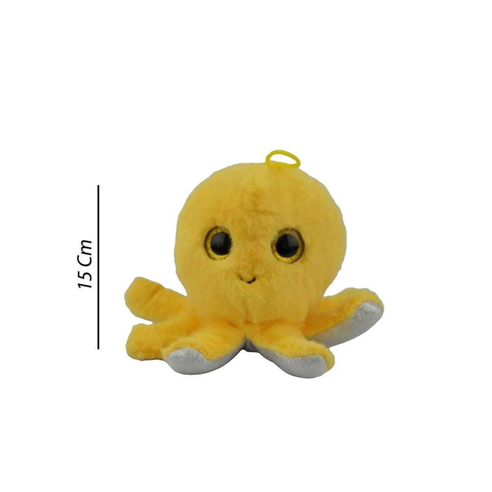 Halley 15 Cm Güzel Gözlü Ahtapot Peluş Oyuncak Anahtarlıklı Sevimli Ahtapot 62403