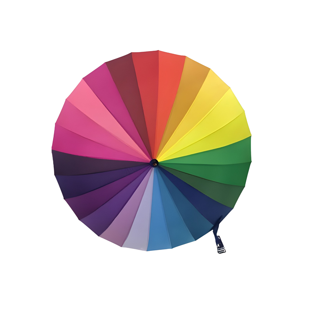 Newlife 12 Tel Fiber Gökkuşağı Şemsiye 60 cm