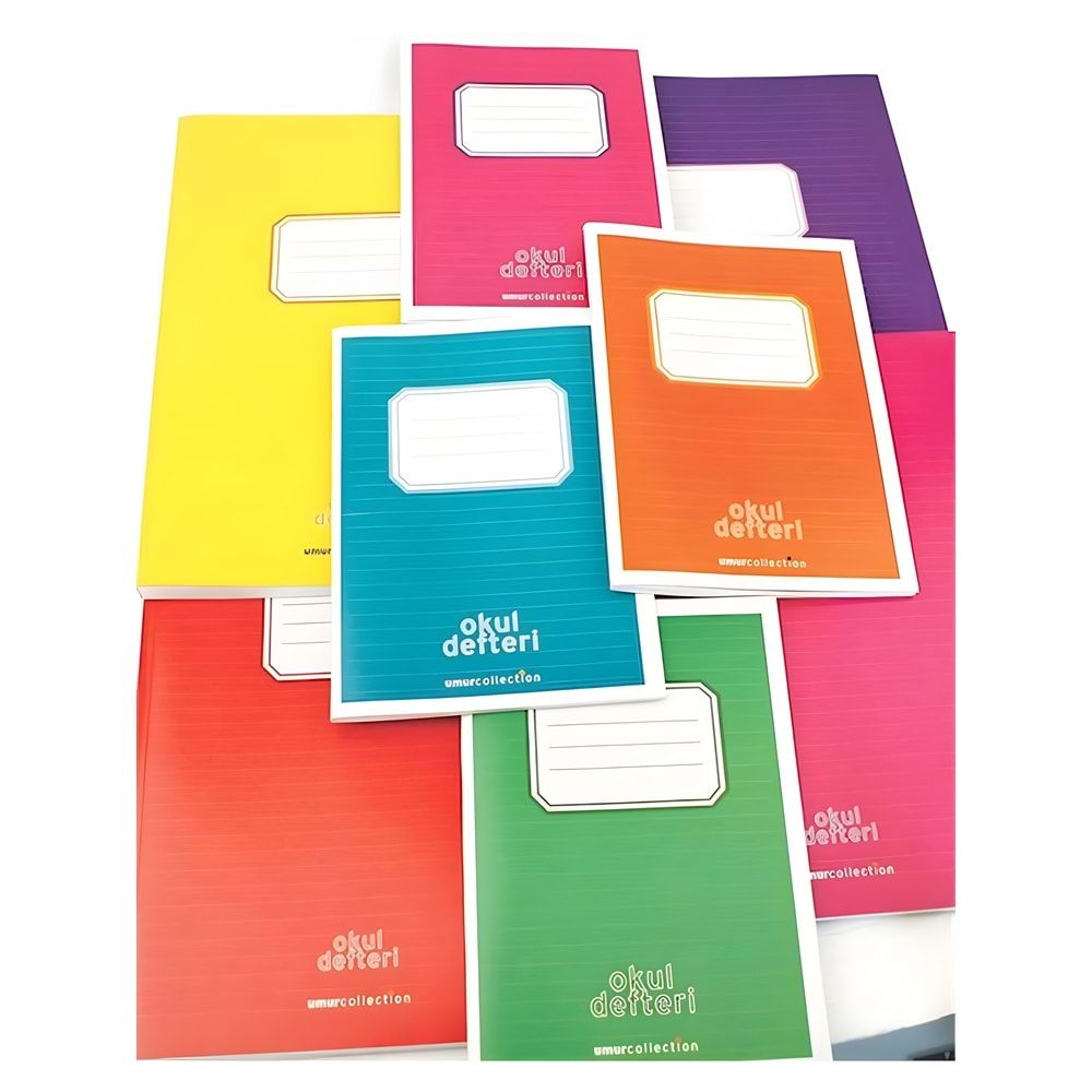 UMUR KÜÇÜK BOY 60 YAPRAK KARELİ KARTON KAPAK DEFTER