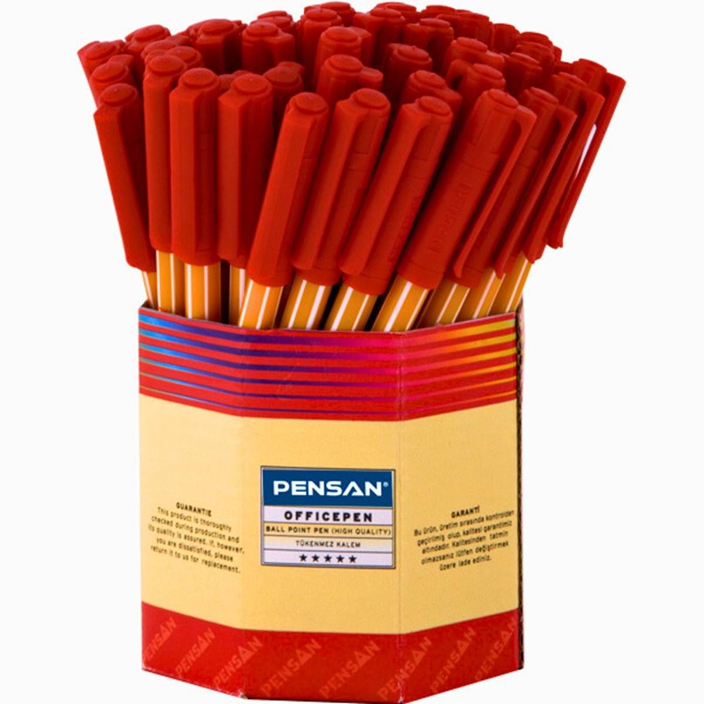 Pensan Ofispen 1010 Tükenmez Kalem (Kırmızı, 1.0 mm)