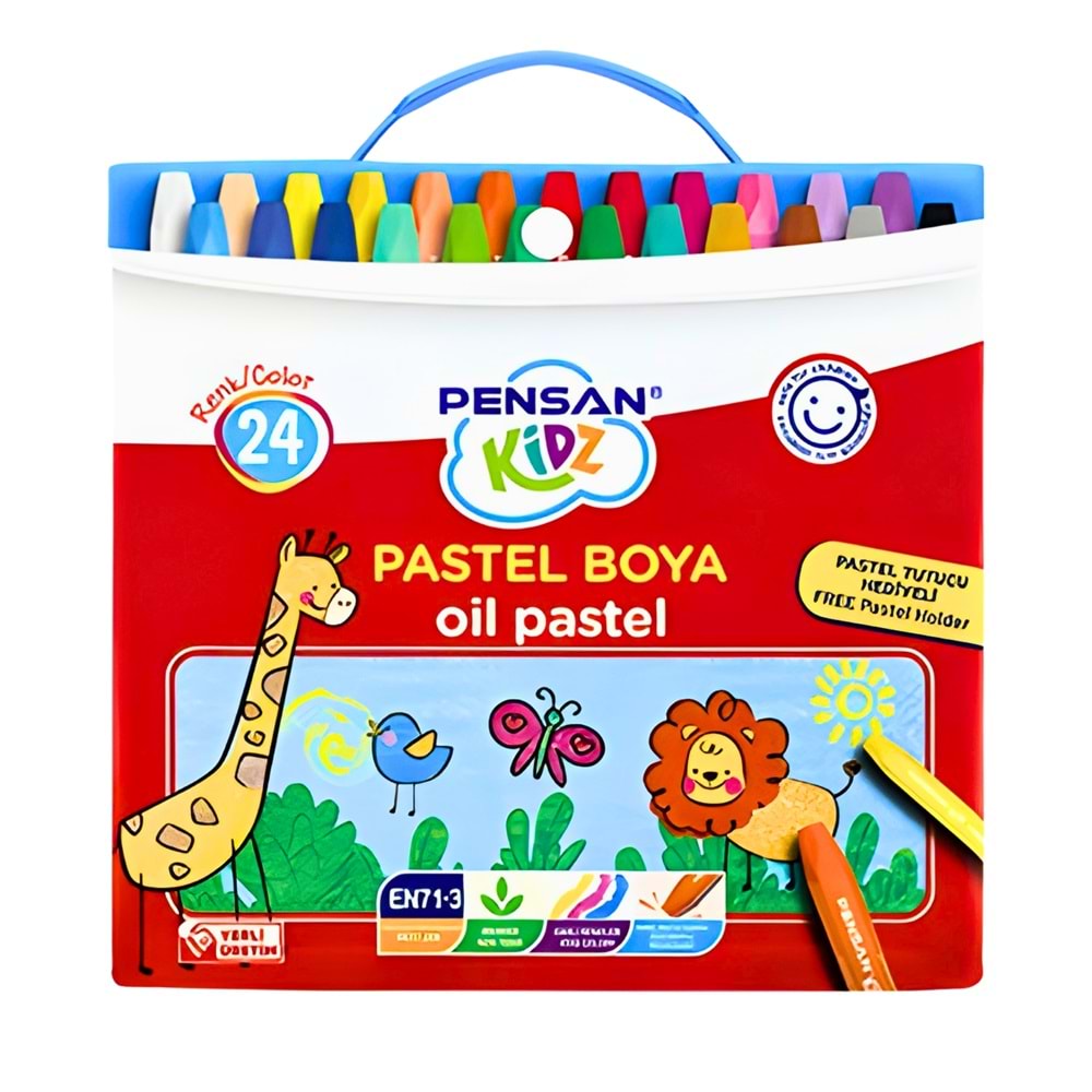 PENSAN KİDZ ÇANTALI PASTEL BOYA 24 RENK