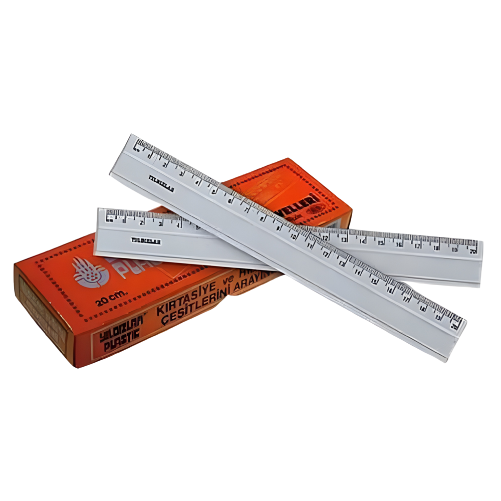 20 cm Cetvel | Plastik Okul Cetveli