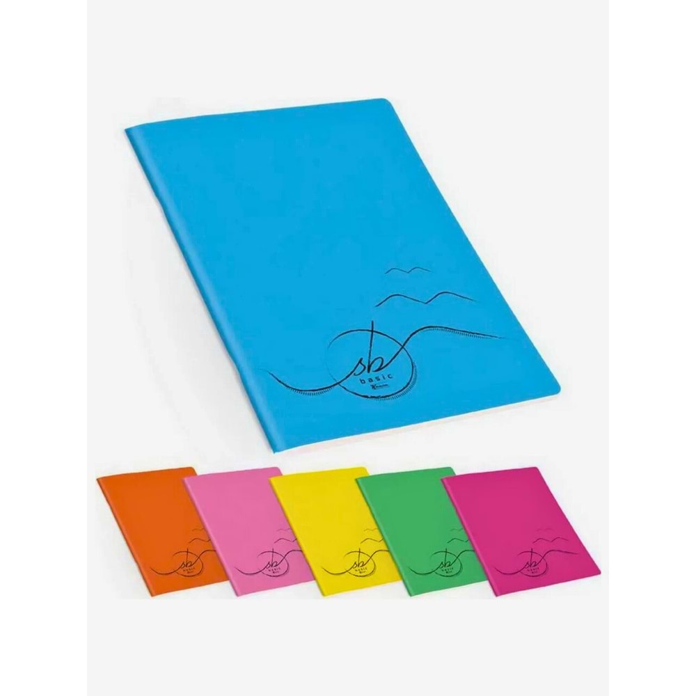 SB Basic Küçük Boy PP Kapaklı Kareli Defter 40 Yaprak | Okul ve Not Defteri