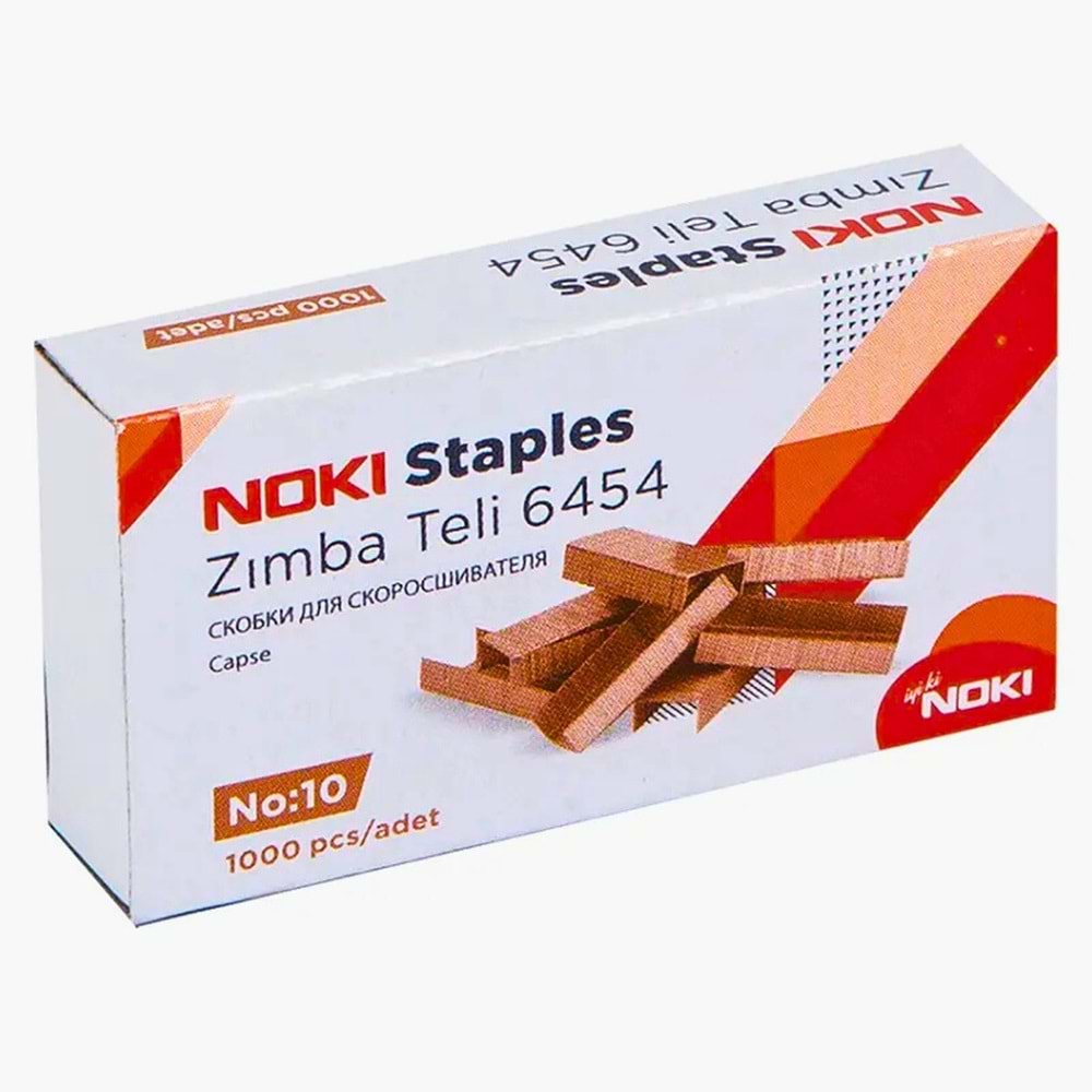 Noki No:10 Zımba Teli 6454 (1000 Adet) - Bakır Renk (CU)