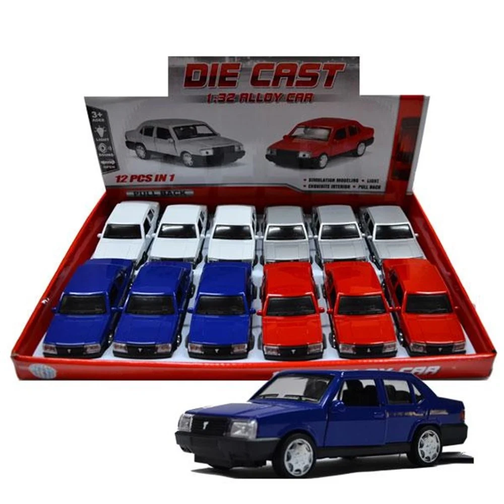 6632-08 Kutulu Çek Bırak Araba Die Cast Metal Oyuncak Tek Adet