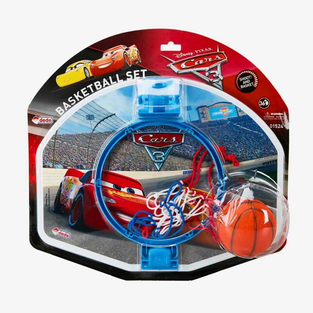 Dede Disney Cars Orta Boy Pota ve Top Seti - Duvara Monte Edilebilir (01524)