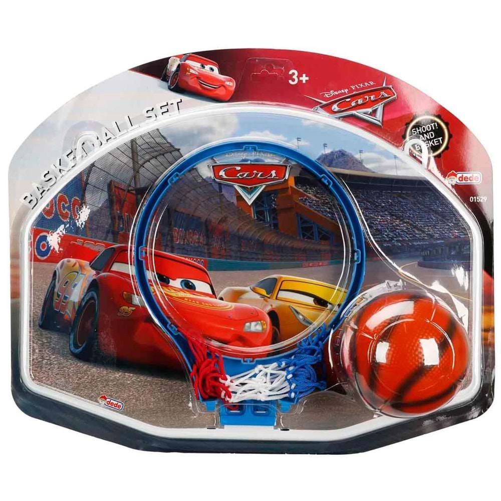 Disney Cars Temalı Büyük Boy Pota ve Top Seti - Duvar Tipi Basketbol Oyunu (01529)