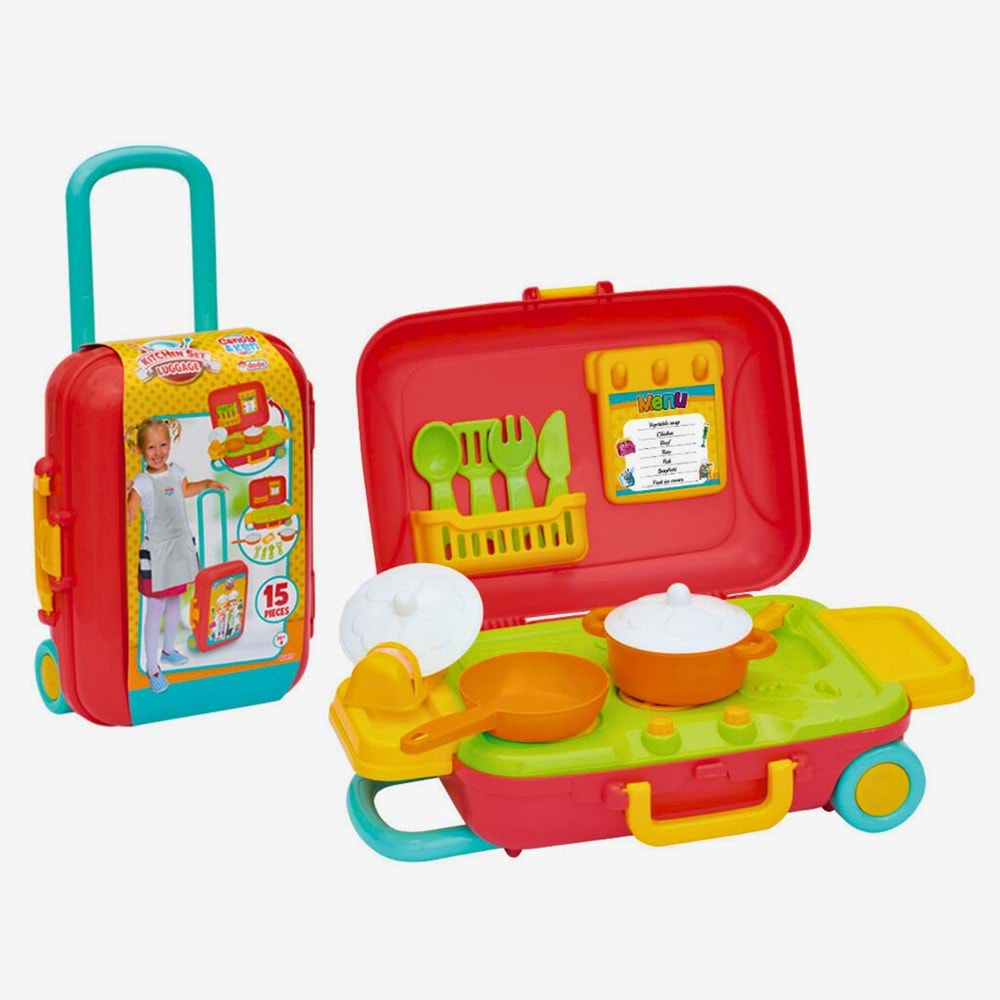 Dede Candy Ken 15 Parça Mutfak Set Bavulum (Tekerlekli)