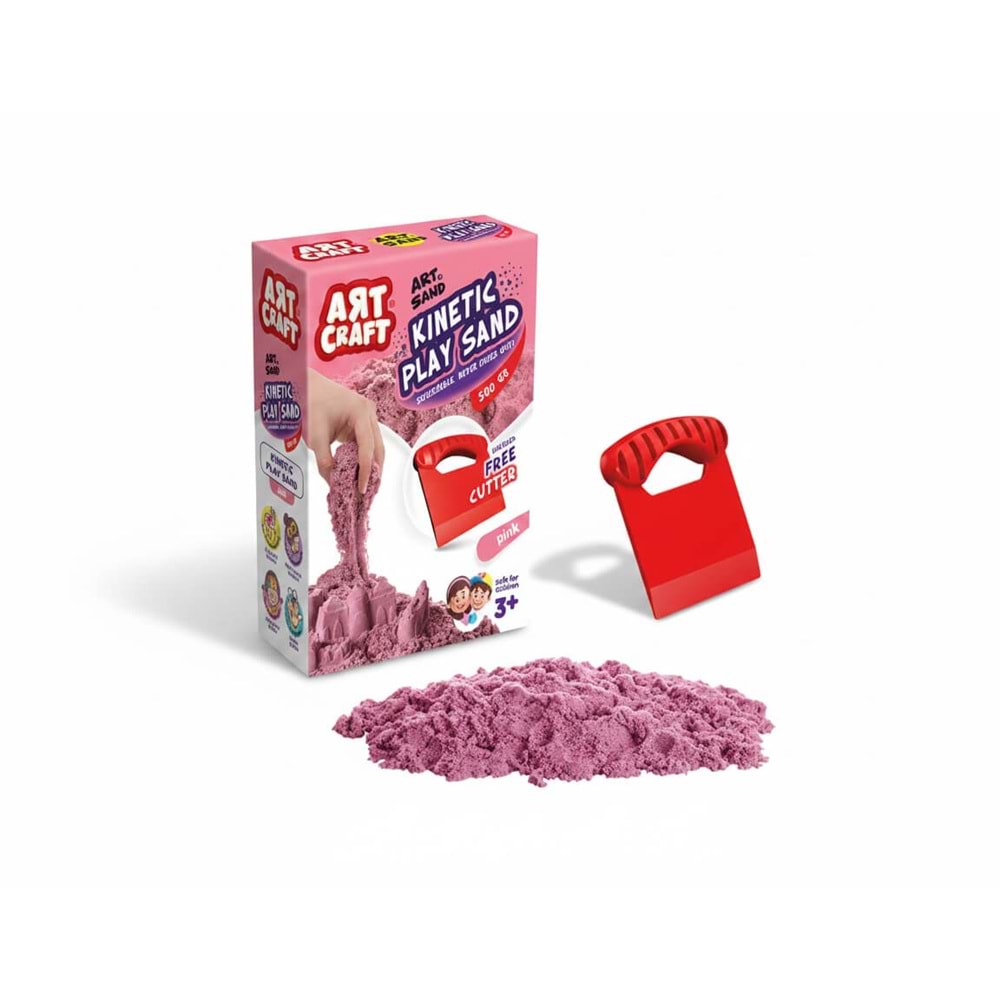 Aksesuarlı Pembe Kinetik Oyun Kumu 500 gr