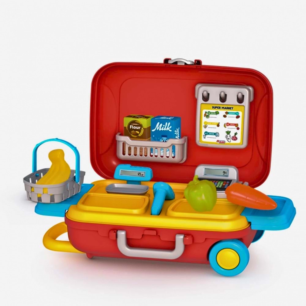 Candy Ken Market Set Bavulum (Tekerlekli ve Taşınabilir)