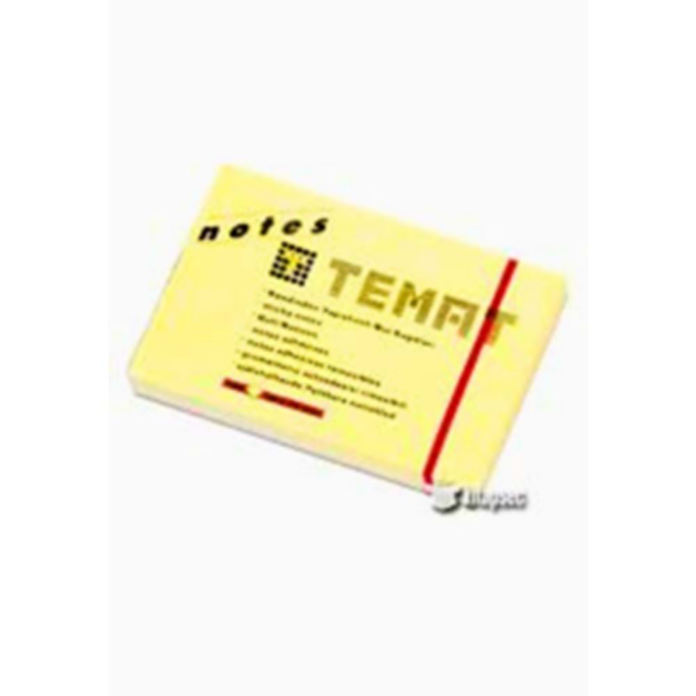 Temat Yapışkanlı Not Kağıdı (Küçük Boy Açık Sarı)