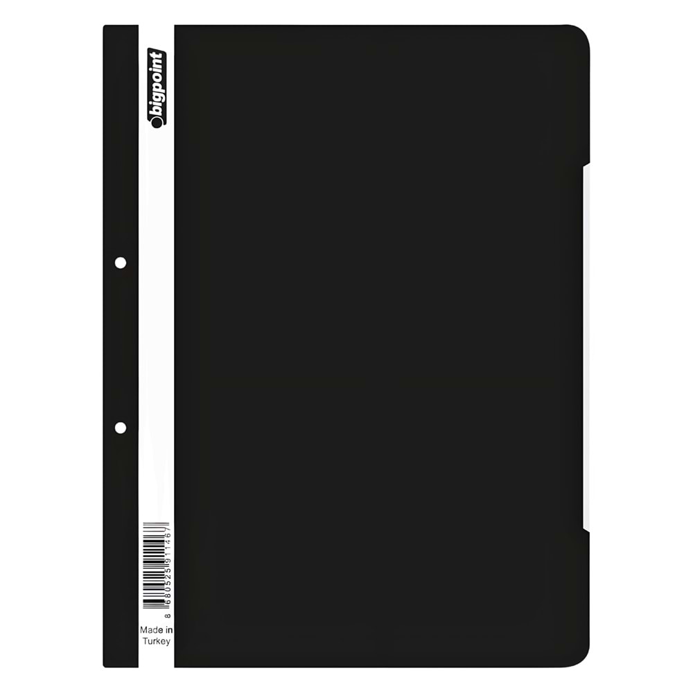 Siyah Telli Dosya A4 | Şeffaf Kapaklı Klipsli Evrak Dosyası | Tek Adet