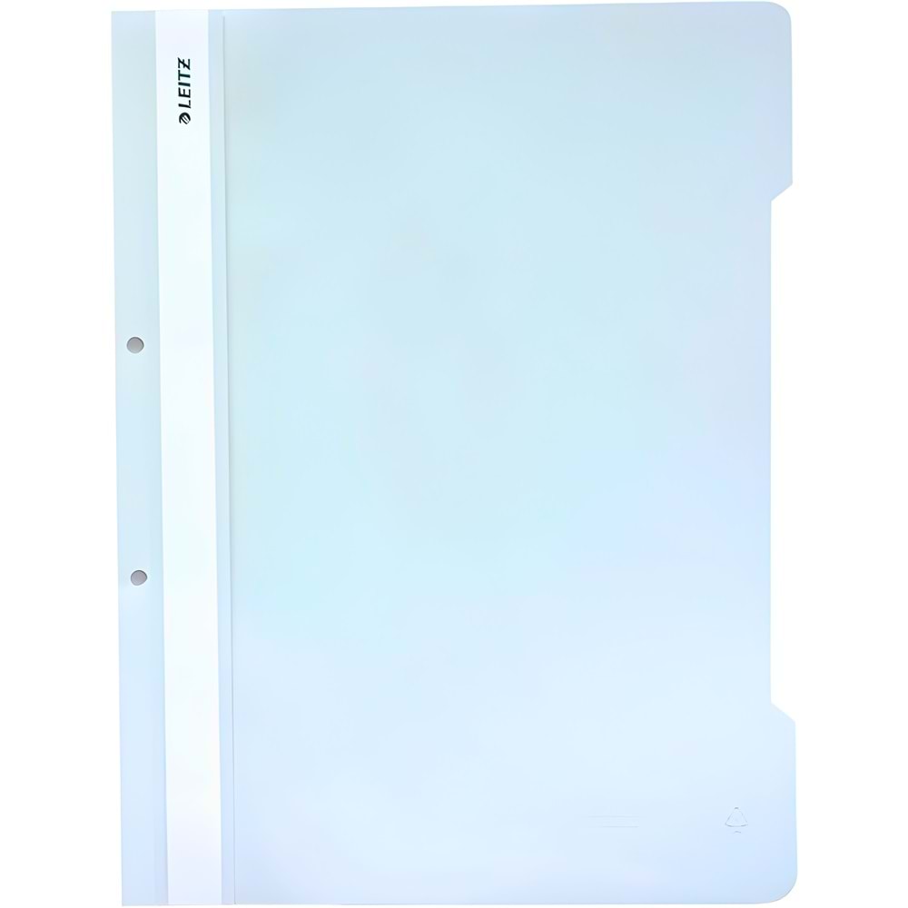 Beyaz Telli Dosya | Tek Adet Evrak Dosyası | Delikli Şeffaf Kapak