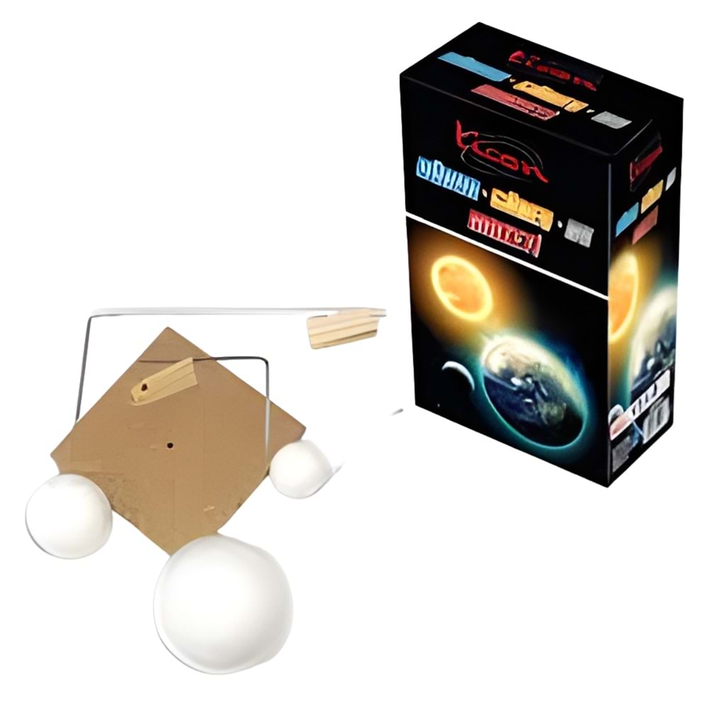 Ticon Dünya – Güneş – Ay Maketi | 3D Güneş Sistemi Modeli Eğitici Bilim Seti (Tek Set)