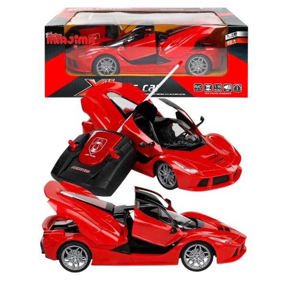 1:16 Ölçekli Şarjlı Uzaktan Kumandalı Spor Araba - Kapıları Açılan R/C Oyuncak