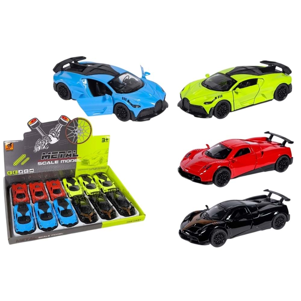 Vardem Çek Bırak 1:36 Metal Araba Die Cast Spor Model Tekli Oyuncak Araba 3+ Yaş