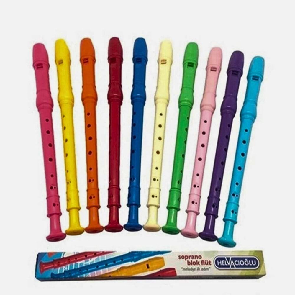 Helvacıoğlu Soprano Blok Flüt - Okul ve Müzik Eğitimi İçin Renkli Seçenekler