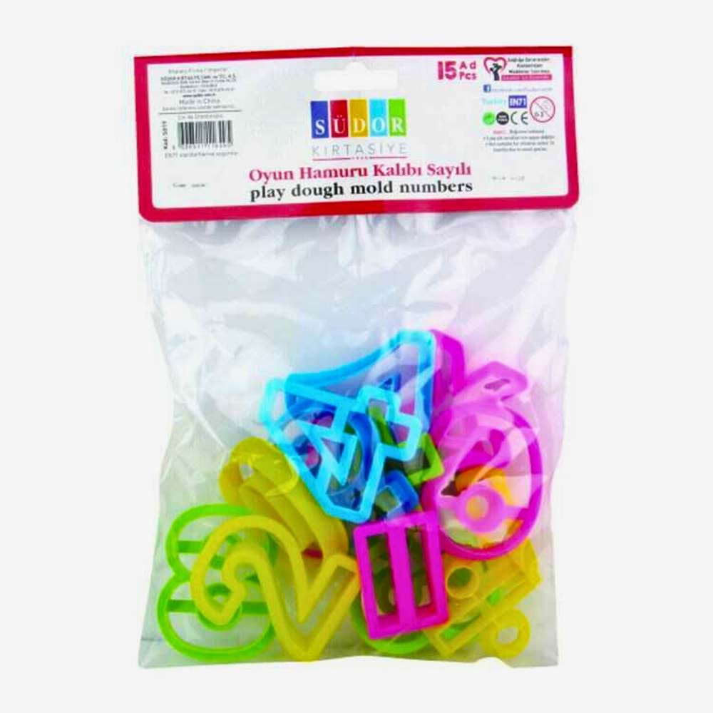 Südor Sayı Kalıplı Oyun Hamuru Seti (Merdaneli)