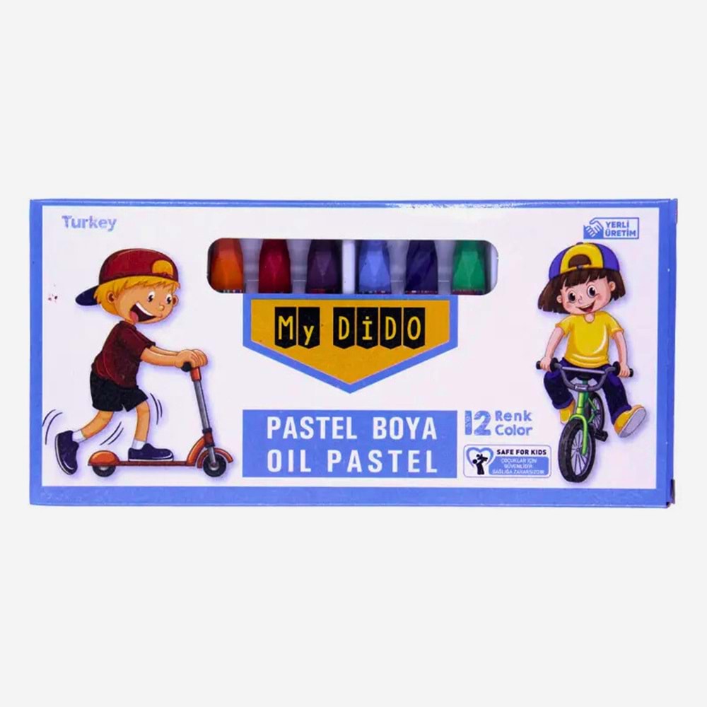MyDido 12 Renk Yağlı Pastel Boya (Oil Pastel Seti)