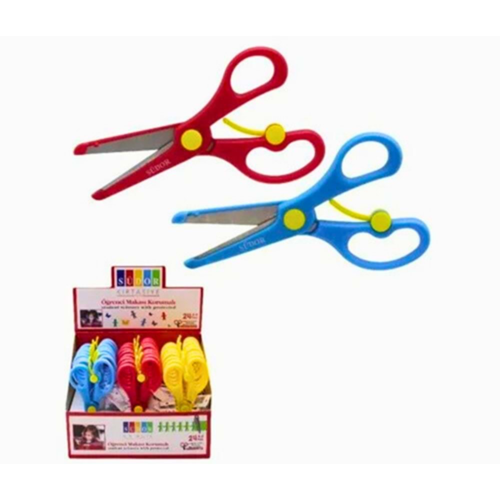 Südor Korumalı Öğrenci Makası Standı (Toptan 24 Adet)