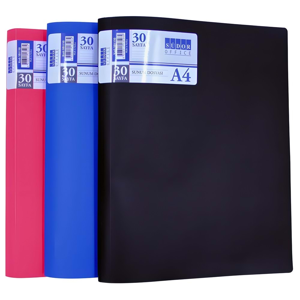 Südor Office A4 Sunum Dosyası (30 Şeffaf Sayfa)