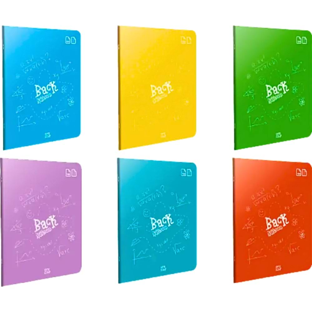 Gıpta Back A4 Boyut Düz/Çizgisiz Defter - 60 Yaprak Tel Dikişli PP Kapak