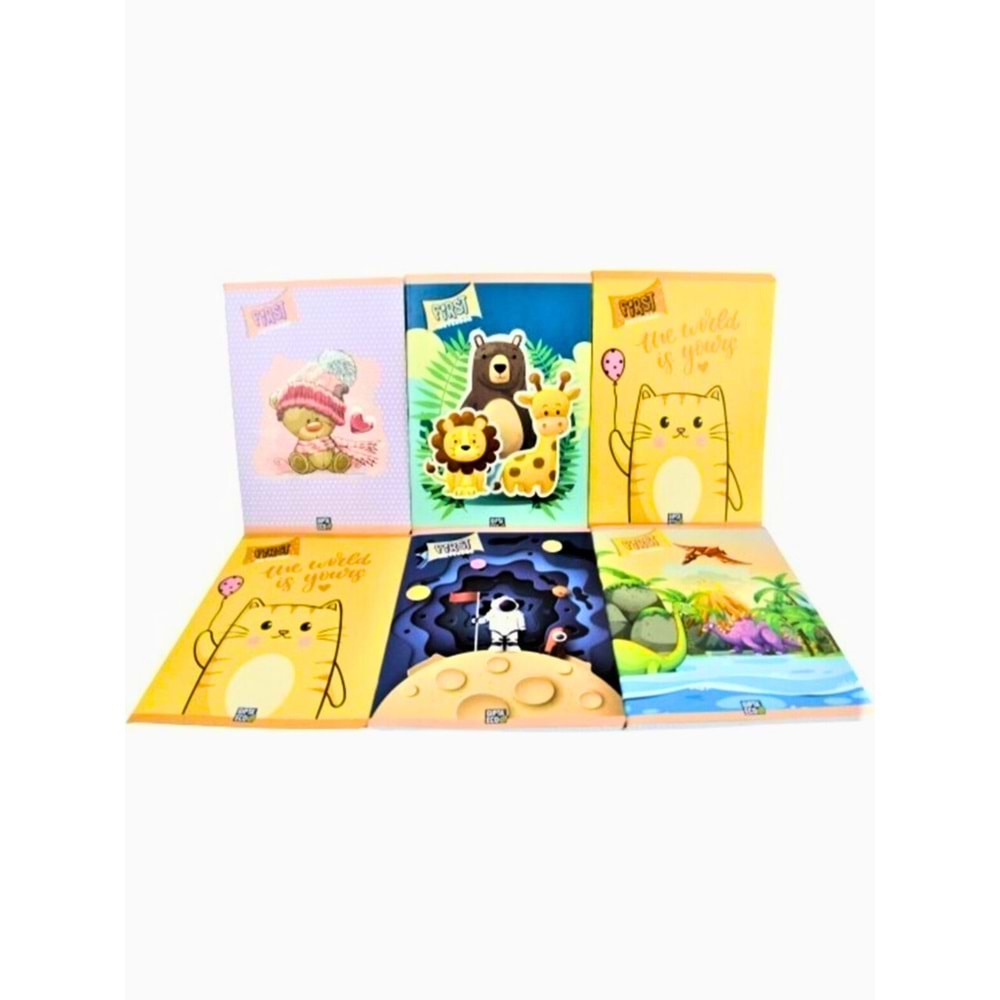 First Tel Dikişli A4 Kareli Defter (80 Yaprak)