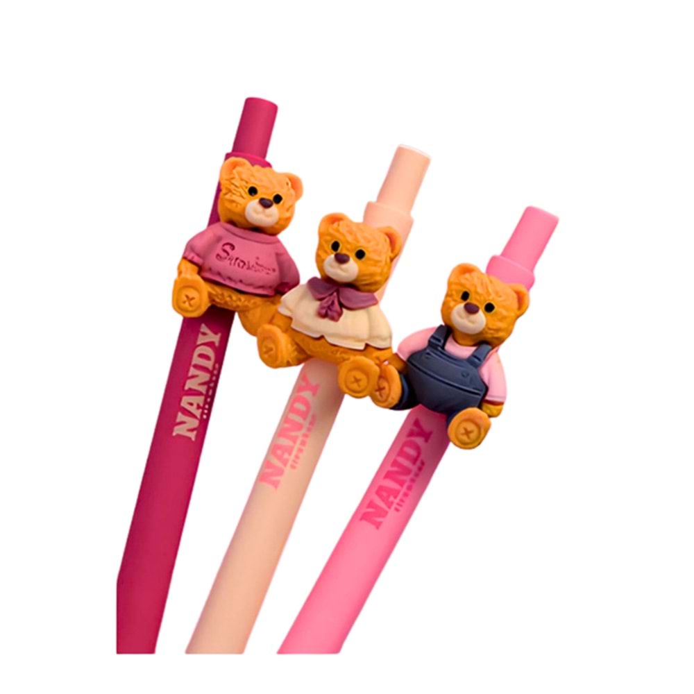 Zozo Versatil Kalem 0.7 mm – Peluş Ayıcık Figürlü Uçlu Kalem