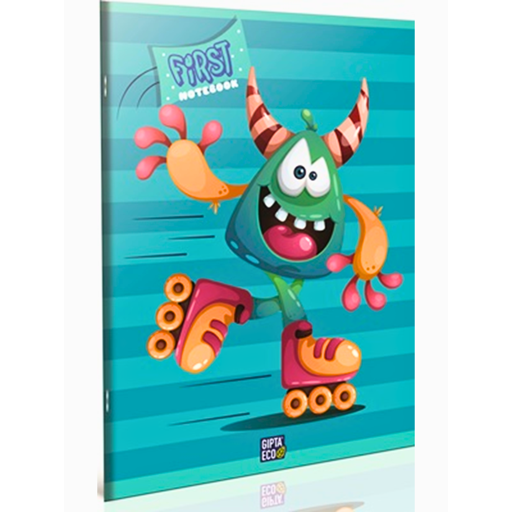 FIRST A4 Boyut Karton Kapak Çizgili Defter - Tel Dikişli 80 Yaprak