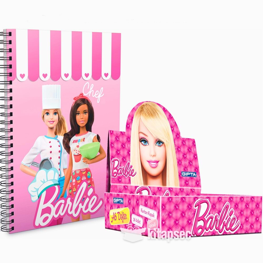 Gıpta BARBIE Aşçı (Chef) Temalı A6 Spiralli Defter - Karton Kapak Çizgili