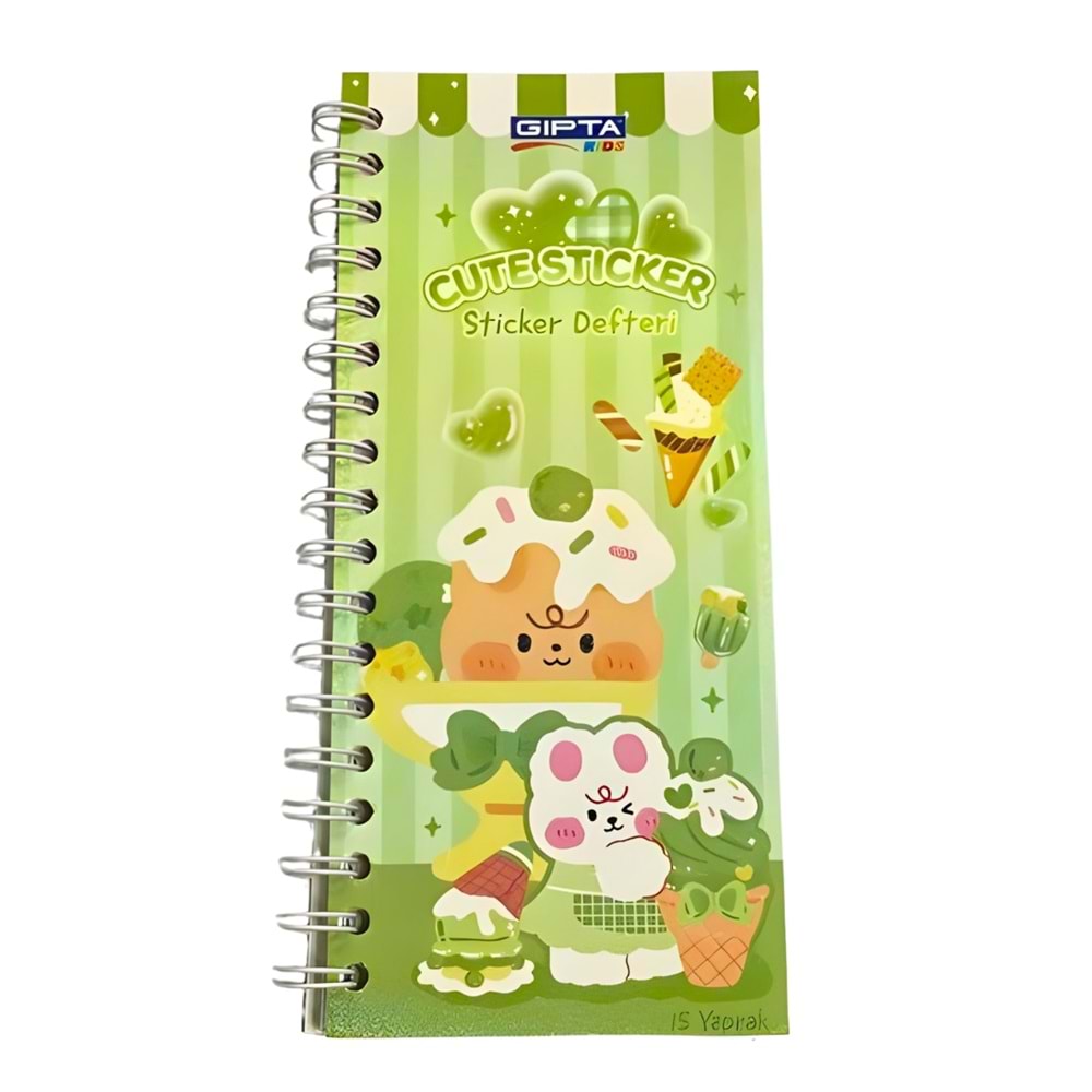 STICKER - CUTE STICKER DEFTERİ 7,3Xx6,2CM 15YAPRAK