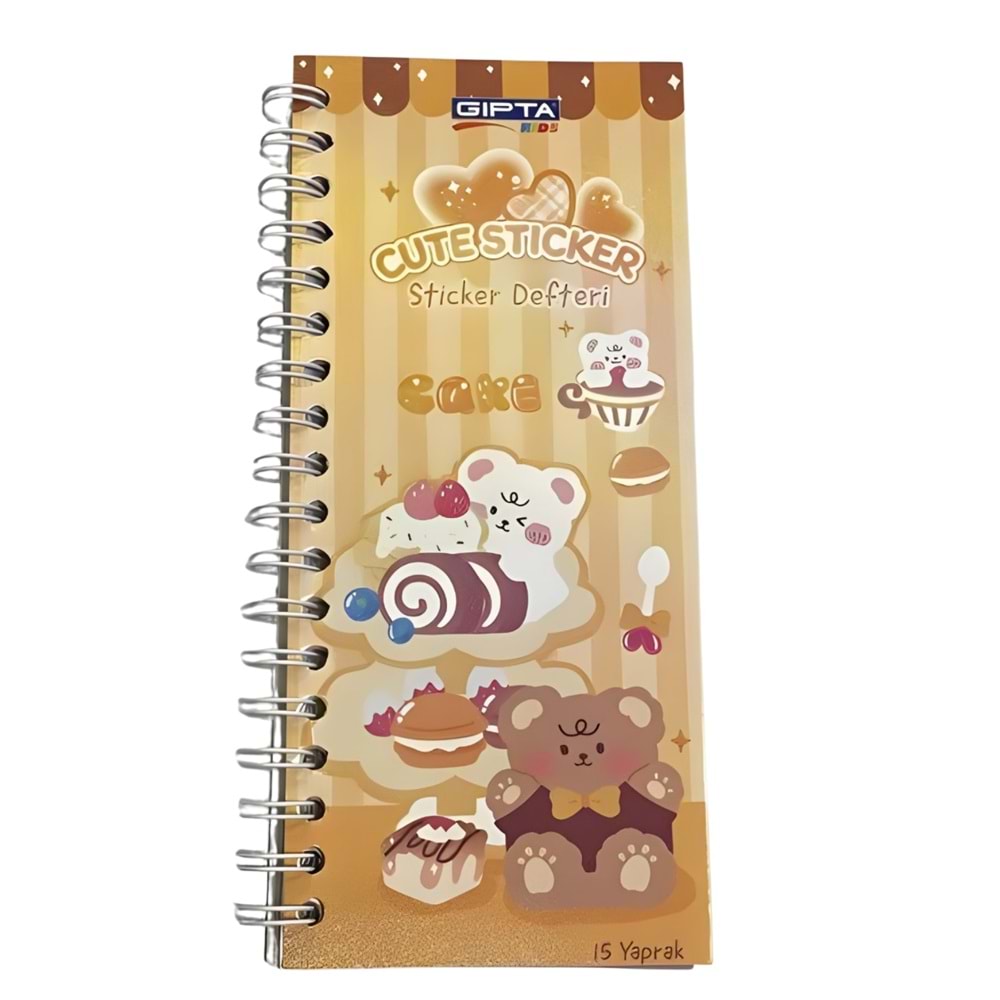 STICKER - CUTE STICKER DEFTERİ 7,3Xx6,2CM 15YAPRAK