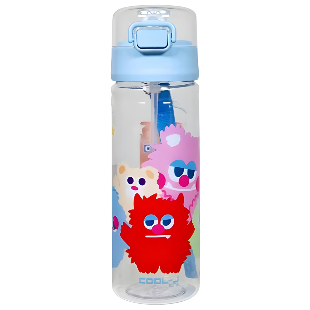 XOXO Pipetli Matara 500 ml | PC Malzeme | Sevimli Desenli Sızdırmaz Su Şişesi