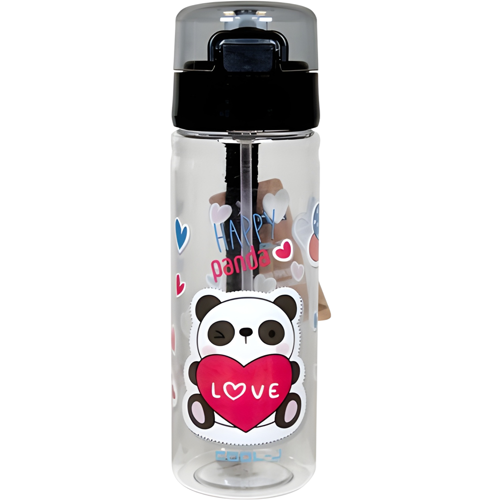 XOXO Pipetli Matara 500 ml | PC Malzeme | Sevimli Desenli Sızdırmaz Su Şişesi