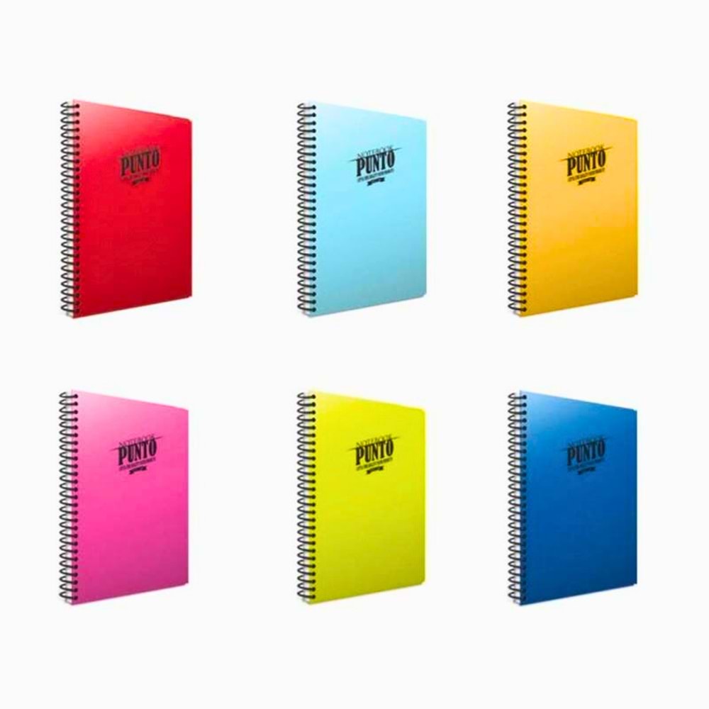Punto Spiralli A4 Çizgili Defter 140 Yaprak (PP Kapaklı)