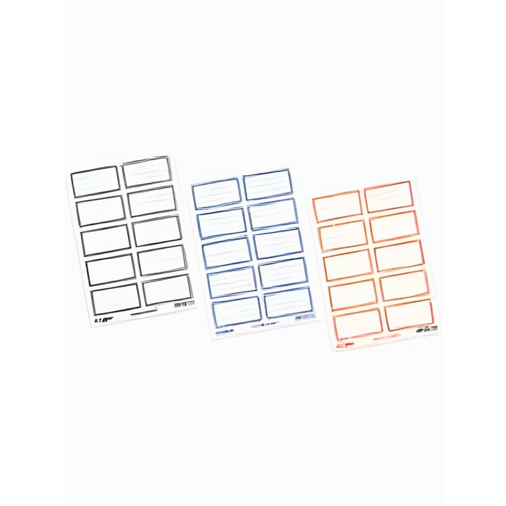 GIPTA-FRAME KIRMIZI OKUL ETİKETİ-3 YP.