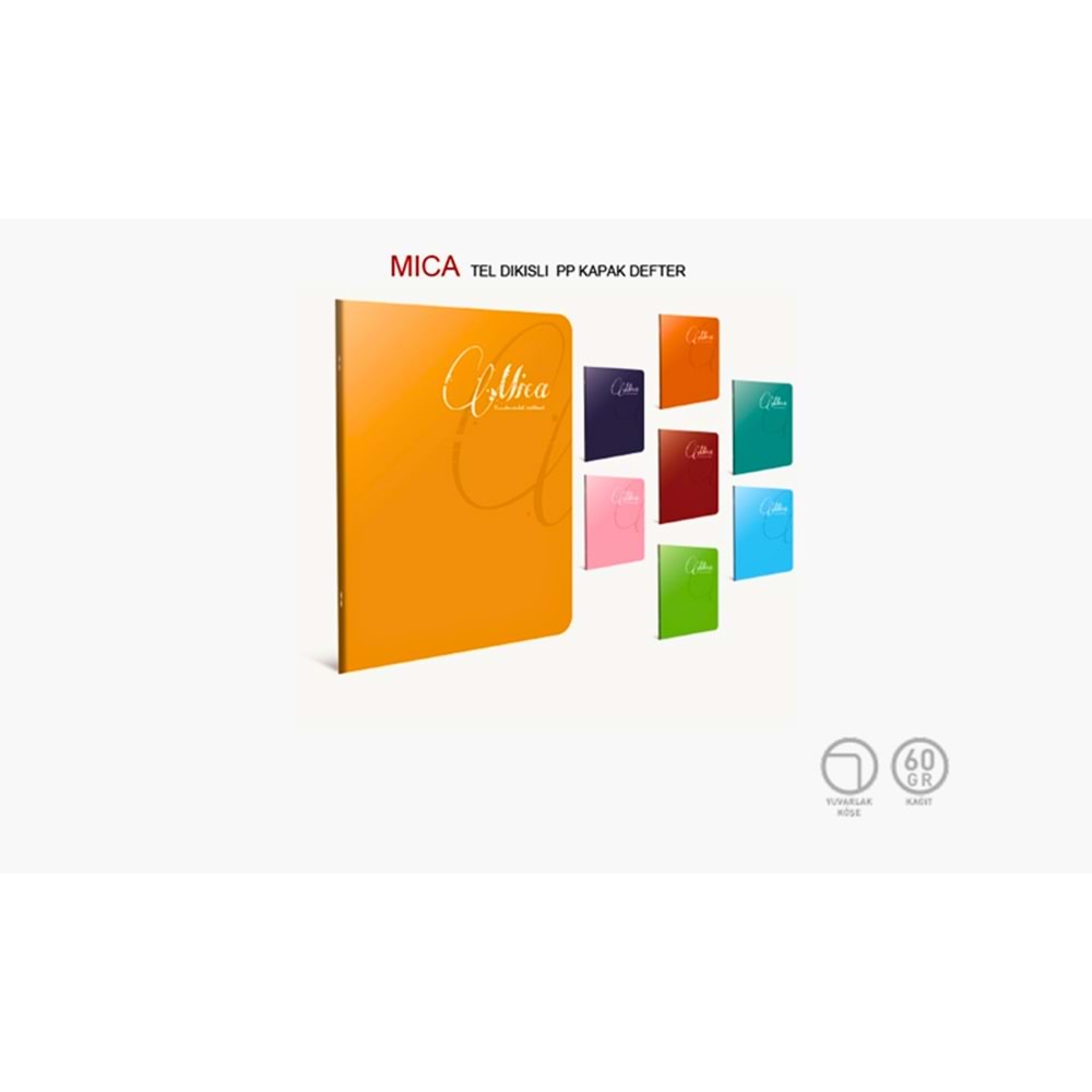 Gıpta MICA Kareli Metot Defteri - 100 Yaprak Tel Dikişli Plastik Kapak