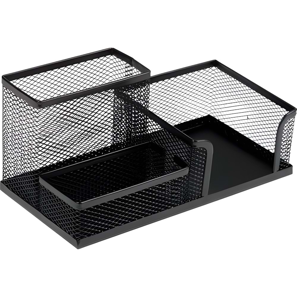 METAL MASA SETI - 3 GOZLU ORGANIZER SIYAH