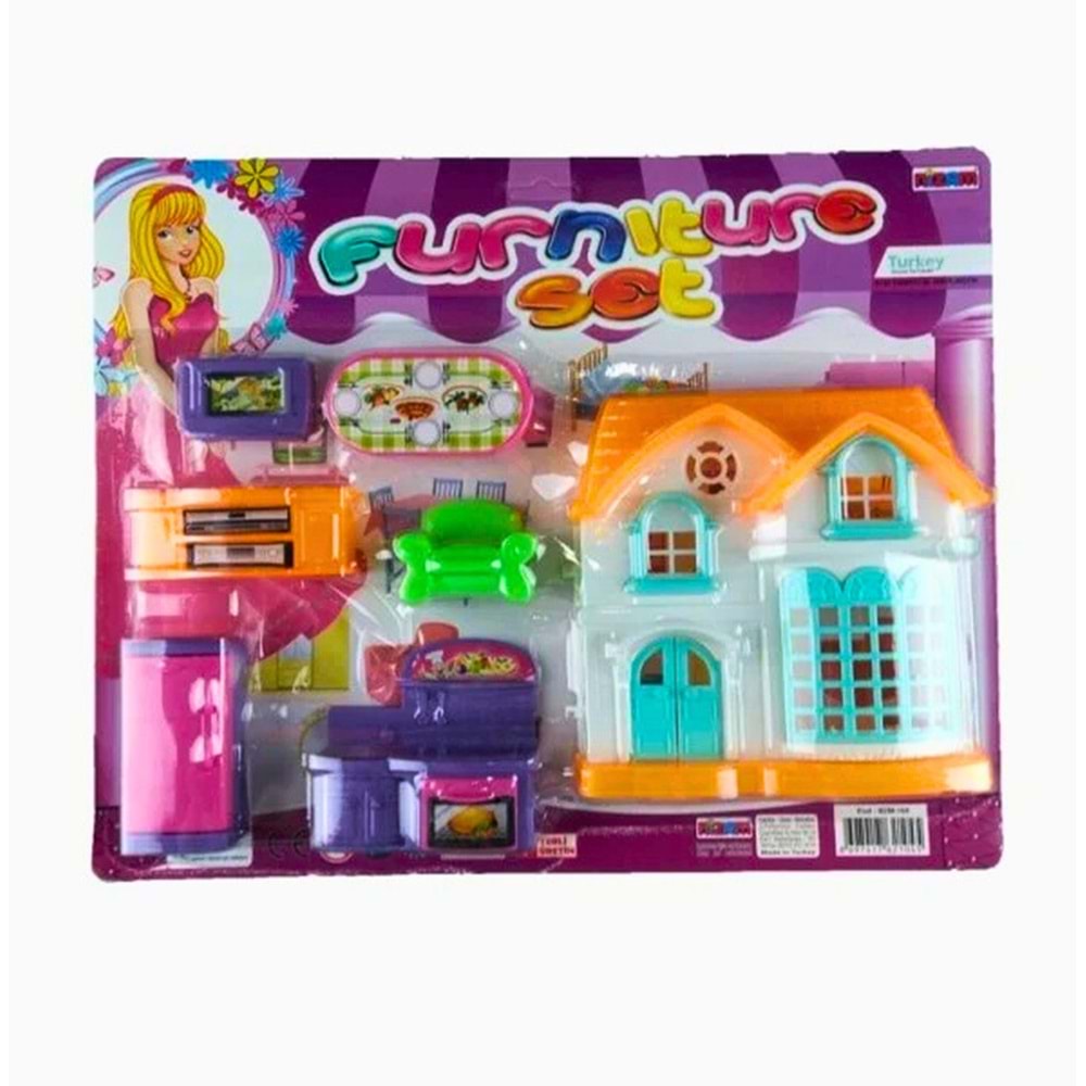 Ev ve Muhtelif Mobilyalar Seti (Dollhouse Furniture Set)