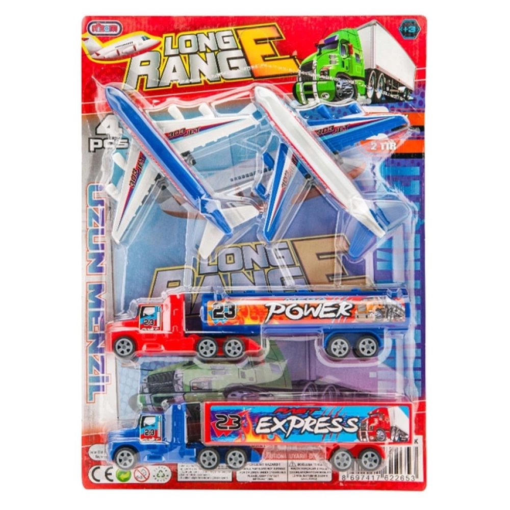 Uçak Seti ve Kamyon Oyuncak Seti | Taşıyıcı Tır ve Uçaklı Çocuk Oyuncağı