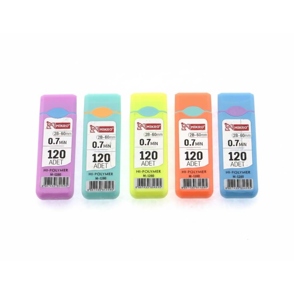 Mikro M1260 Versatil Kalem Ucu 07 mm 2B 60 mm Hipolymer 120 Adet