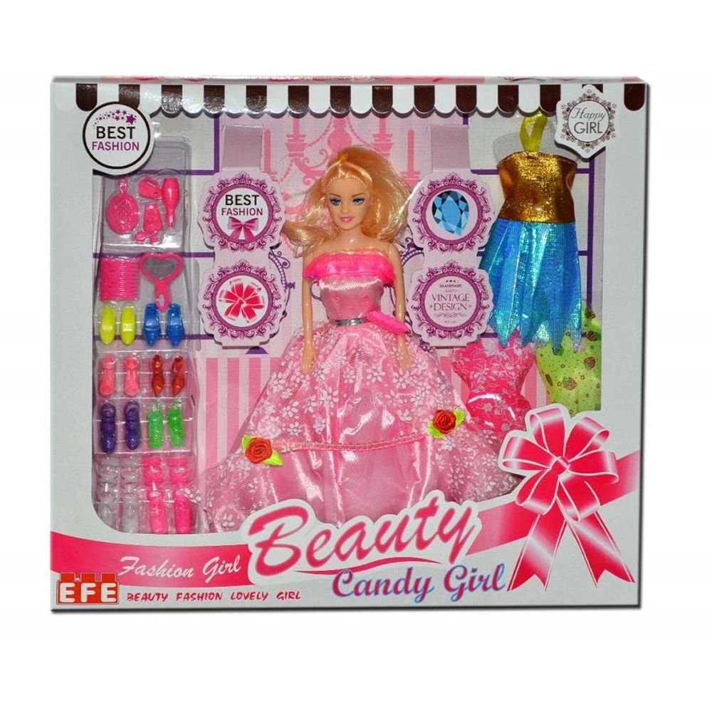 207 Ayakkabı Setli Candy Girl Oyuncak Bebek Çocuklar İçin