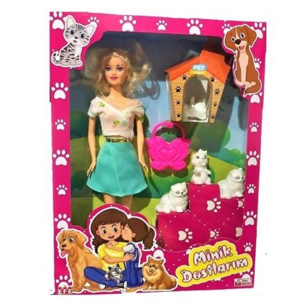 Minik Dostlarım Oyuncak Bebek ve Hayvan Seti